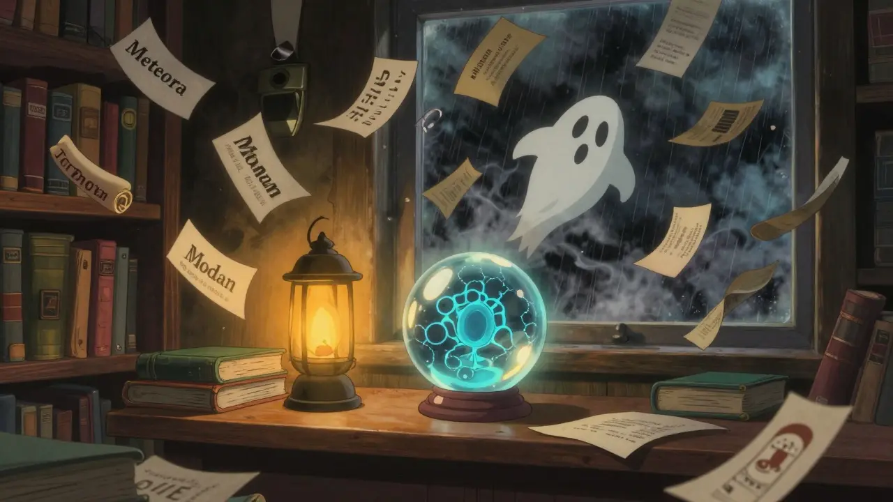 A peaceful library with floating project books and a glowing Merkle root orb, while fake airdrop ads dissolve into ash outside.