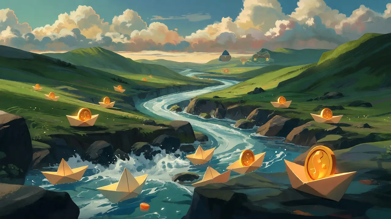 Paper boats navigating a winding river symbolizing crypto withdrawal challenges